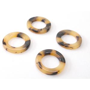 数量限定　シートパーツ　ベッコウ調20　リングパーツ18mm　4ヶ｜beadsshopj4