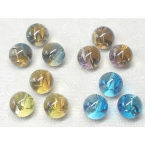 ８ＭＭ スズマル ツートン カラー ビーズ 12ヶ アクリル アンド パーツ アクセサリー ハンドメイド｜beadsshopj4