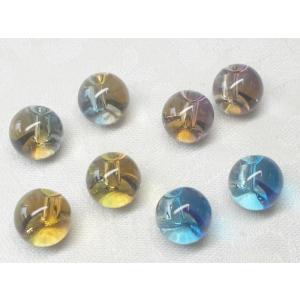 １０ＭＭ スズマル ツートン カラー ビーズ 10ヶ アクリル アンド パーツ アクセサリー ハンドメイド｜beadsshopj4