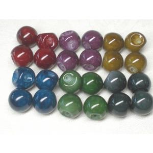 １０ＭＭ アース カラー ビーズ スズマル １０ヶ アンド パーツ 鈴 丸 アクリル ハンドメイド｜beadsshopj4