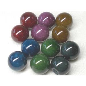 １２ＭＭ アース カラー ビーズ スズマル ８ヶ アンド パーツ 鈴 丸 アクリル ハンドメイド｜beadsshopj4