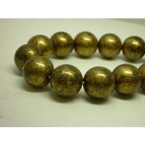 アクリルビーズ　金雲色　１２mm　17ヶ｜beadsshopj4