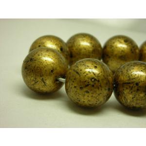 アクリルビーズ　金雲色　１６ｍｍ　13ヶ｜beadsshopj4
