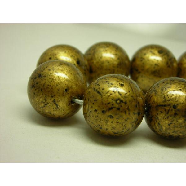 アクリルビーズ　金雲色　１６ｍｍ　13ヶ