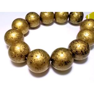 アクリルビーズ　金雲色　１８ｍｍ　12ヶ