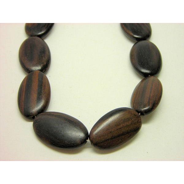 黒檀　平オーバル2　23×14mm　8ヶ