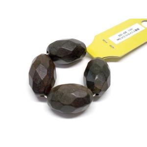 黒檀　ナツメカット　21×13mm　(4ヶ)