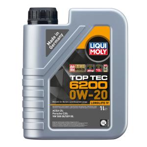 送料無料「3本以上でオイルエレメント付！」LIQUI MOLY リキモリ トップテック6200　0W20 1リットル入｜bealre