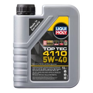 送料無料「3本以上でオイルエレメント付！」LIQUI MOLY リキモリ トップテック4110　5W40 １リットル入｜bealre