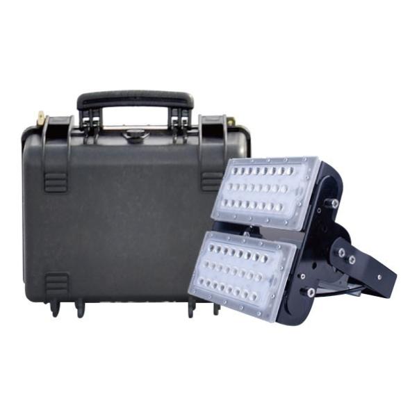 LED投光器 100W充電式電源 充電式ポータブル投光器 防塵 防水 屋内 屋外両方可能 LED作業...