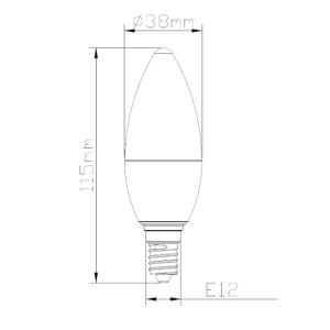 LEDシャンデリア電球 シャンデリア球 E12...の詳細画像3