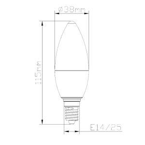 LEDシャンデリア電球 シャンデリア球 E12...の詳細画像4