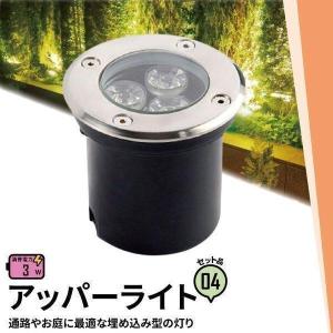 4個セット アッパーライト ガーデンライト 屋外 防水 IP67 φ95mm 3W 電球色 330lm 昼光色 330lm LSI-3 ビームテック｜beamtec