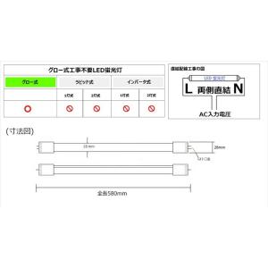 LED蛍光灯 20w形 58cm ベースライト...の詳細画像2