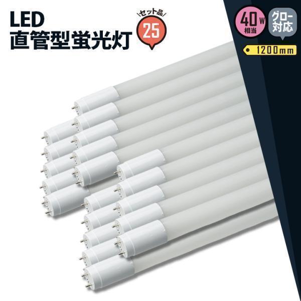 LED蛍光灯 40w形 25本セット ベースライト 広角300度 G13 T8 防虫 グロー式工事不...