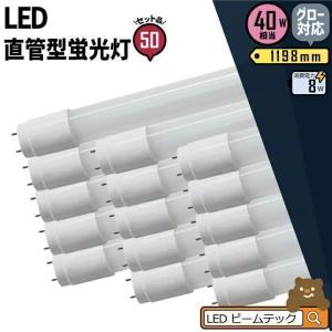 LED蛍光灯 40w形 50本セット ベースライト 広角 グロー式 工事不要 蛍光灯型 昼白色 蛍光灯 LED 40W 昼白色 LTG40YT--50 ガラス管使用 3年保証｜ビームテックYahoo!ショッピング店
