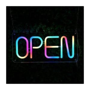 LEDネオンサイン LED看板 ネオンチューブ サインボード マルチカラー RGB LED PRボード 看板 オリジナルデザイン作成可能 OPEN-RGB ビームテック｜beamtec