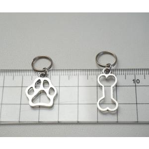 チャーム 犬 猫 ネコ 肉球 骨 ほね 二重カ...の詳細画像1