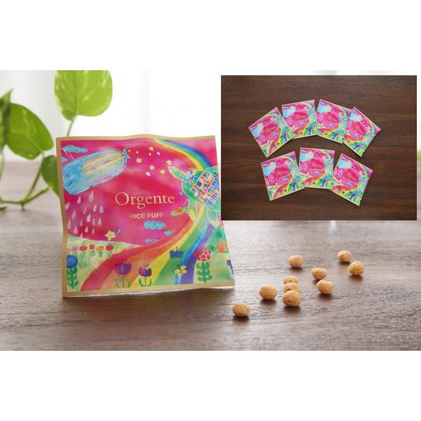 子供用 無添加 パフ お菓子 化学農薬不使用 砂糖や食塩不使用　Orgente PUFF　ピンク　ニ...
