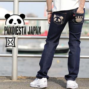 PANDIESTA 【 595652】　赤目セルビッチ ストレッチデニムパンツ　パンダ キャラクター ユニセックス