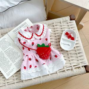 新商品 犬服 春 夏 犬ワンピース いちごポシ...の詳細画像5