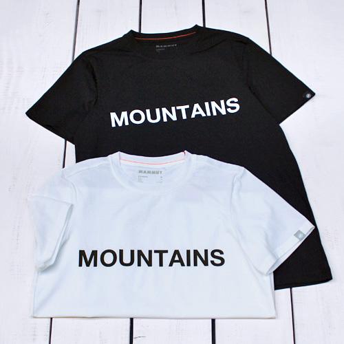 MAMMUT マムート クイックドライロゴTシャツ PRT5 MOUNTAIN ホワイト 白 ブラッ...