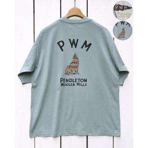 Pendleton ペンドルトン バックプリントTシャツ PWM ルーズフィット SS Back P...