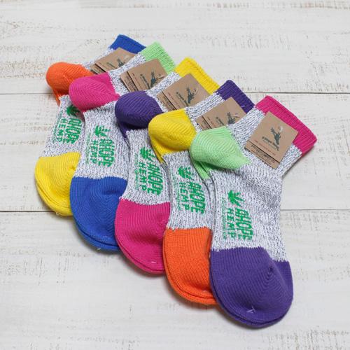 A Hope Hemp ホープヘンプ カラーブロックミックスソックス 5色展開 Color Bloc...