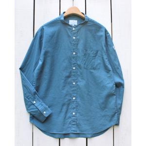 Arvor Maree アルボーマレー リラックススタンドカラーシャツ ミネラルブルー Relax ...