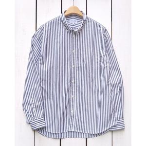 Arvor Maree アルボーマレー リラックスボタンダウンシャツ ホワイト ブラック ストライプ...