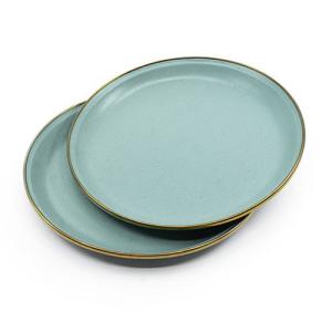 BAREBONES ベアボーンズ エナメル8インチサラダプレート 2枚セット ミントグリーン Enamel Salad Plate Set キャンプ アウトドア お皿 ホーロー ホウロウ