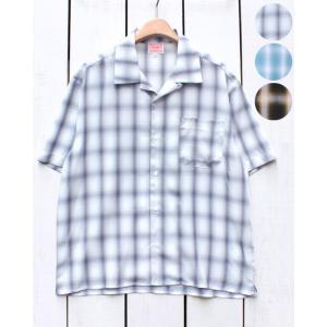 BIG MIKE ビッグマイク オンブレーチェック半袖シャツ リラックスフィット Ombre Che...