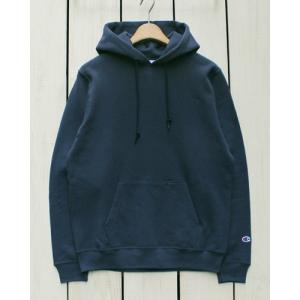 Champion チャンピオン プルパーカー ネイビー Pullover Hooded Sweat Navy 370 アメリカ製｜beardstore