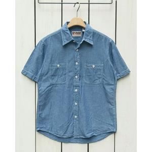 CAMCO カムコ シャンブレー半袖ワークシャツ ブルー  S/S Chambray Work Shirts Blue｜beardstore