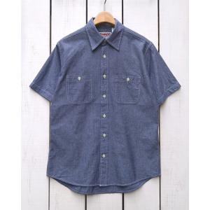 CAMCO カムコ シャンブレー半袖ワークシャツ ネイビー  S/S Chambray Work S...