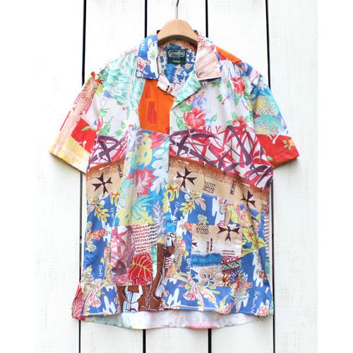 Gitman Vintage ギットマンヴィンテージ 半袖ビーチシャツ アロハキルト プリント SS...