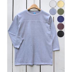 Good On グッドオン 80s フットボールTシャツ ピグメント 製品染め  7分袖 80s F...