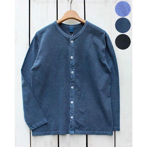 Good On グッドオン クルーティーカーディガン スレート ブラック アジサイ 製品染め ピグメ...