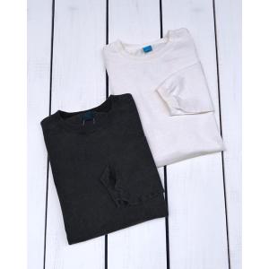 Good On グッドオン ヘビージャージ―長袖クルーTシャツ ロンT ナチュラル ブラック 製品染...