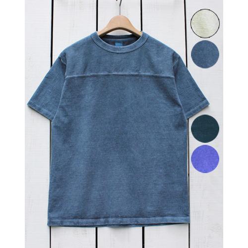 Good On グッドオン ヘビーフットボールTシャツ ナチュラル スレート ネイビー ライトパープ...