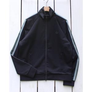 Fred Perry フレッドペリー ジャージ 2カラーテープトラックジャケットブラック グリーンT...