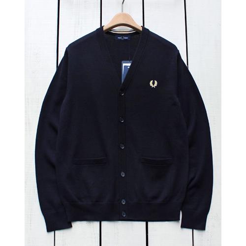 Fred Perry フレッドペリー クラシックカーディガン Vネック ブラック 黒 Classic...