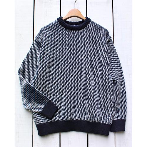 Kerry Woollen Mills ケリーウーレンミルズ バーズアイクルーネックセーター ミッド...