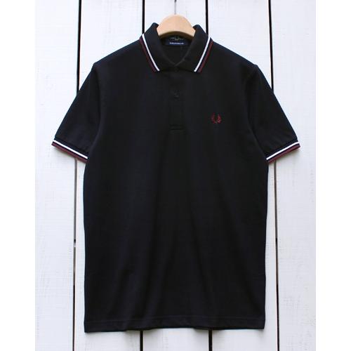 Fred Perry フレッドペリー ペリーシャツ ポロシャツ ブラック 生成 ワイン Twin T...