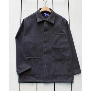 Massaua マッサワ ベロアカバーオールジャケット グレー イタリア製 Velour Coverall Grey ワーク パッチポケット｜beardstore