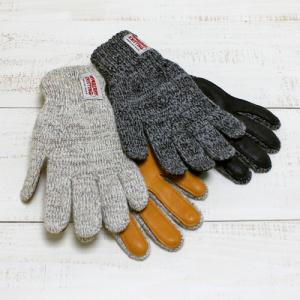 Newberry Knitting ニューベリーニッティング ウールラググローブ 鹿革 裏地 Wool Rug Glove Deerskin fleece lined 手袋 アメリカ製｜beardstore