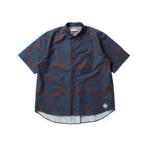narifuri ナリフリ メッシュ半袖シャツ ブラウン ブルー 総柄 NFC Mesh SS Sh...