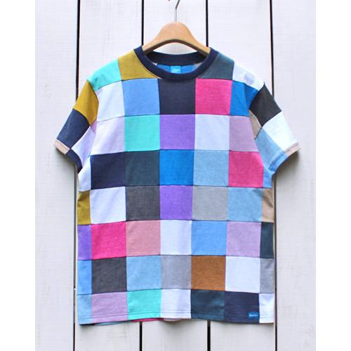 Good On グッドオン リメイクパッチワーク半袖Tシャツ マルチ 製品染め 洗い Remake ...