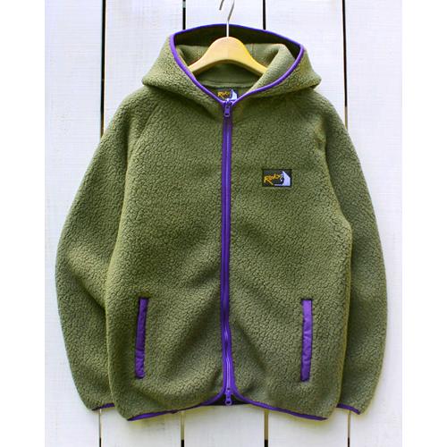 Rokx ロックス ビックパイルフーディ ジャケット オリーブドラブ パープル Big Pile H...