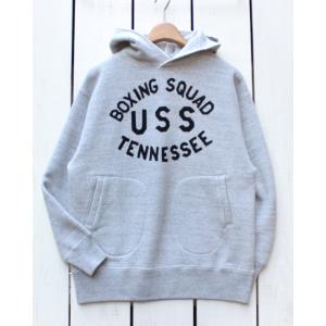 AG SPALDING &amp; BROS エージースポルディング プリントプルパーカー USS グレー ...